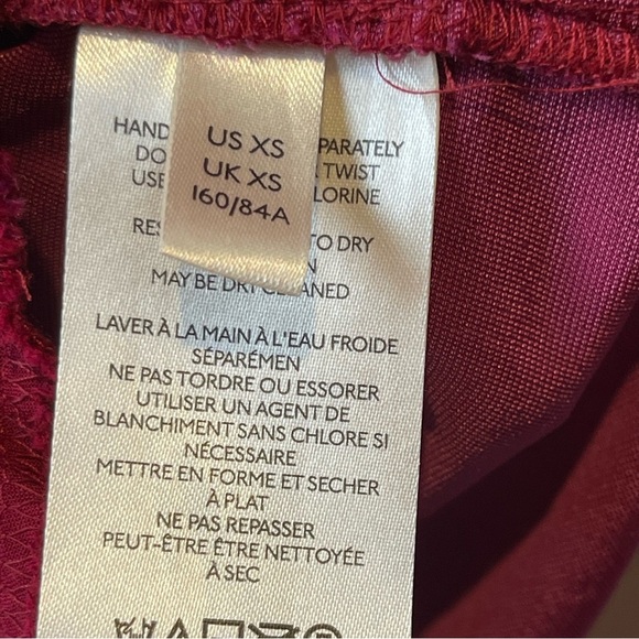 By Anthropologie Red Velvet Dress Long Sleeve XS - Picture 10 of 11